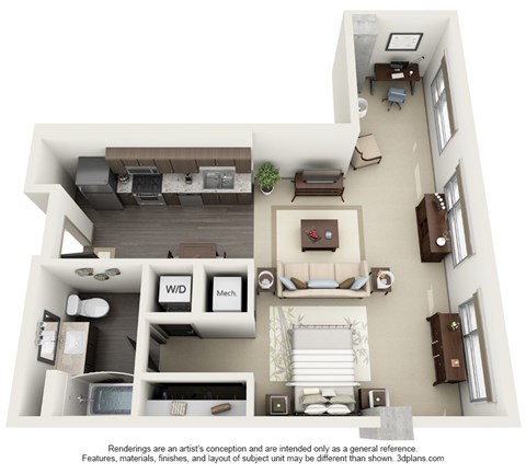 1600 Vine_Studio S3 Floor Plan